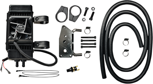 Jagg Oil Coolers Vertical Frame-Mount Fan-Assisted Oil Cooler Kit