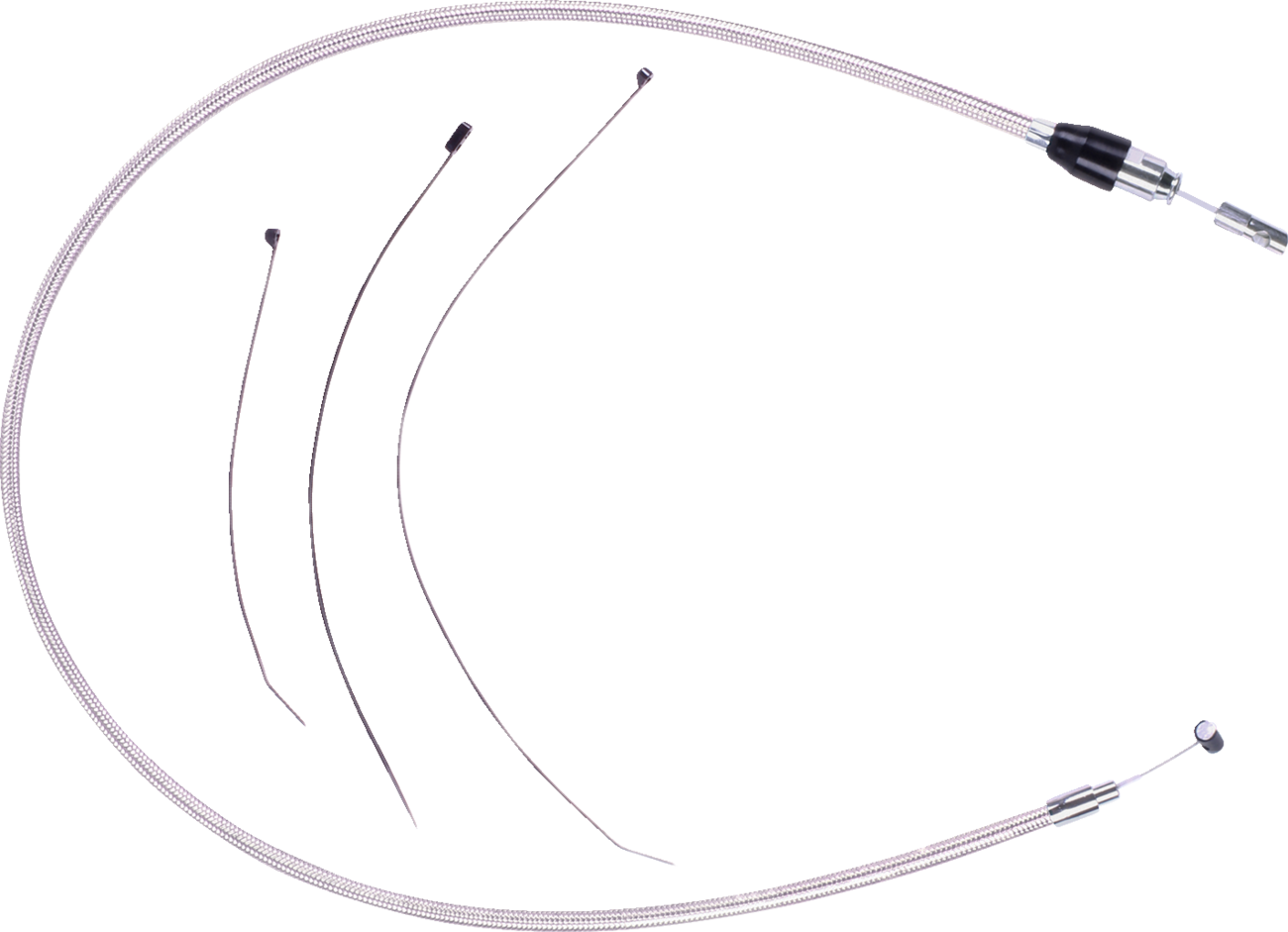 Magnum Shielding Polished Stainless Quick Connect Upper Clutch Cable