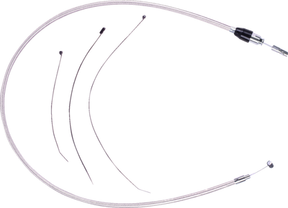 Magnum Shielding Polished Stainless Quick Connect Upper Clutch Cable