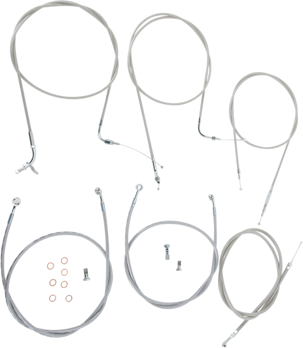 Baron Stainless Handlebar Cable/Line Kit