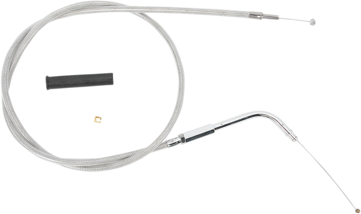 Drag Specialties Stainless Braided Throttle Cable