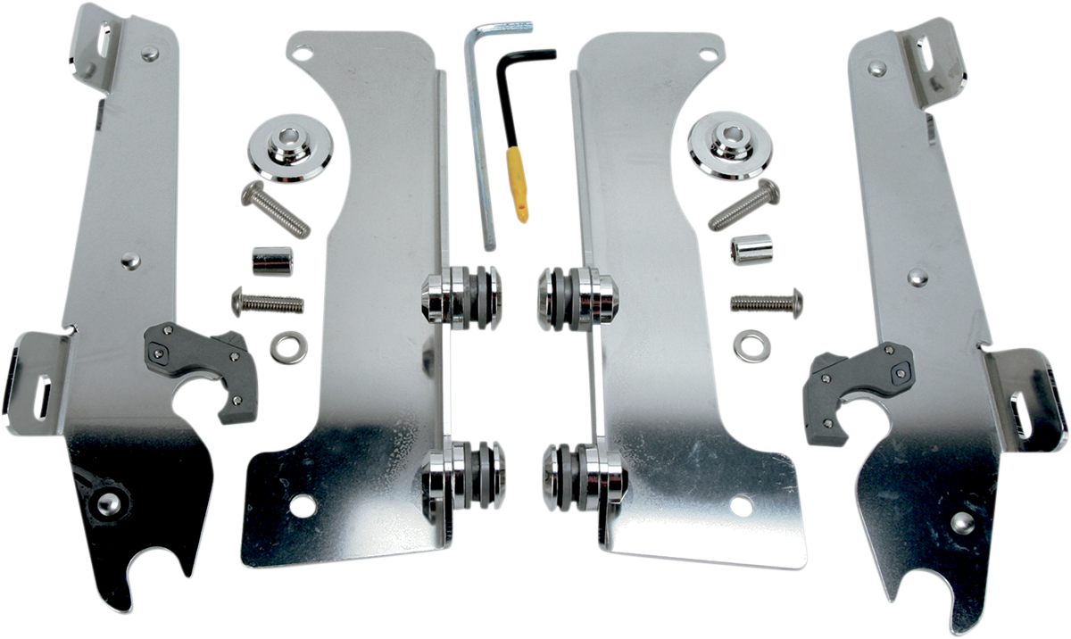 Memphis Shades Windshield Batwing Trigger-Lock Complete Mount Kit