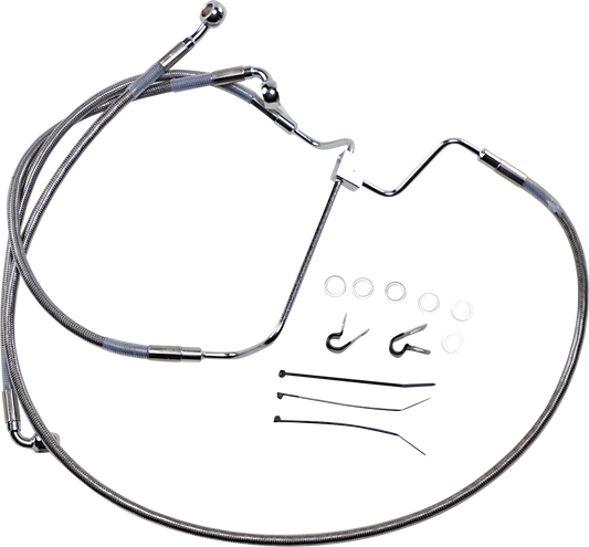 Drag Specialties Extended Length Stainless Steel Brake Line Kit