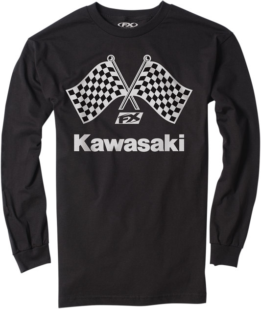 Factory Effex Kawasaki Finish Line Long Sleeve T Shirt