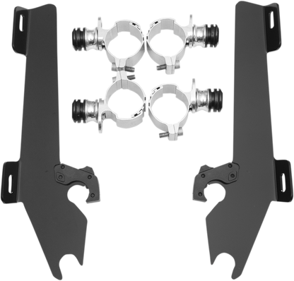 Memphis Shades Windshield Batwing Trigger-Lock Complete Mount Kit