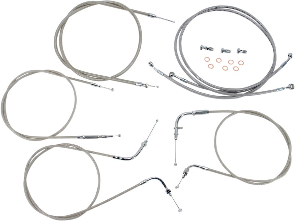 Baron Stainless Handlebar Cable/Line Kit