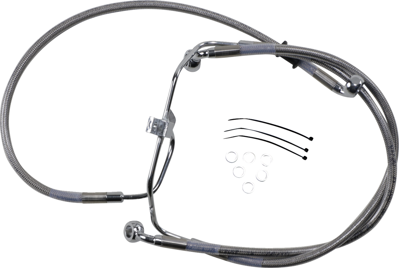 Drag Specialties Extended Length Stainless Steel Brake Line Kit