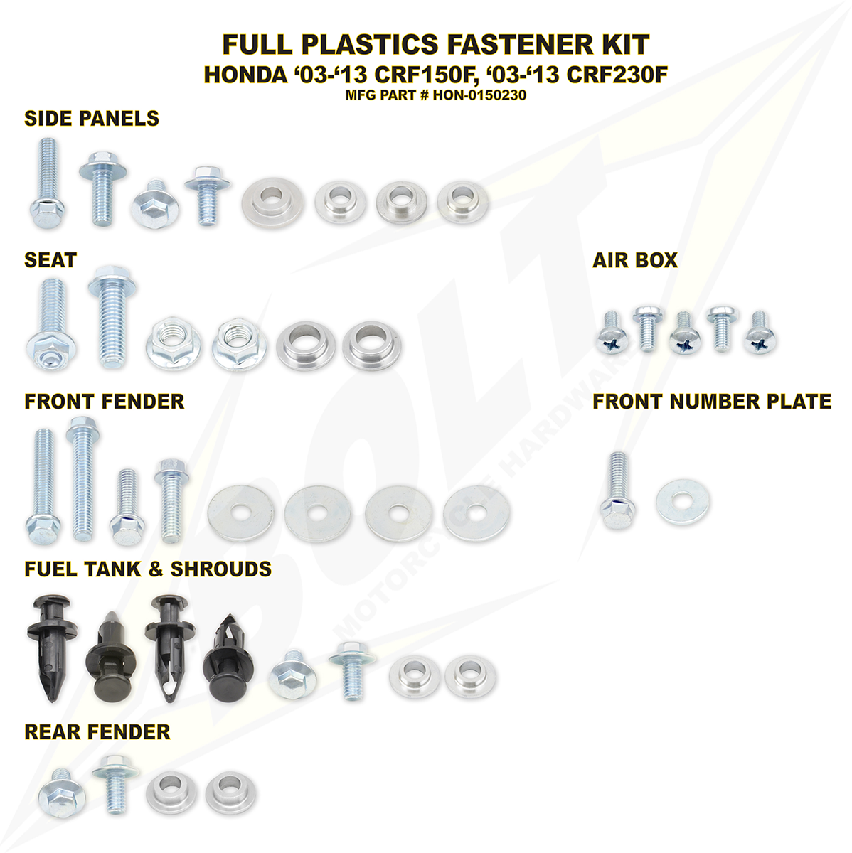 Bolt Body Work Fastener Kit
