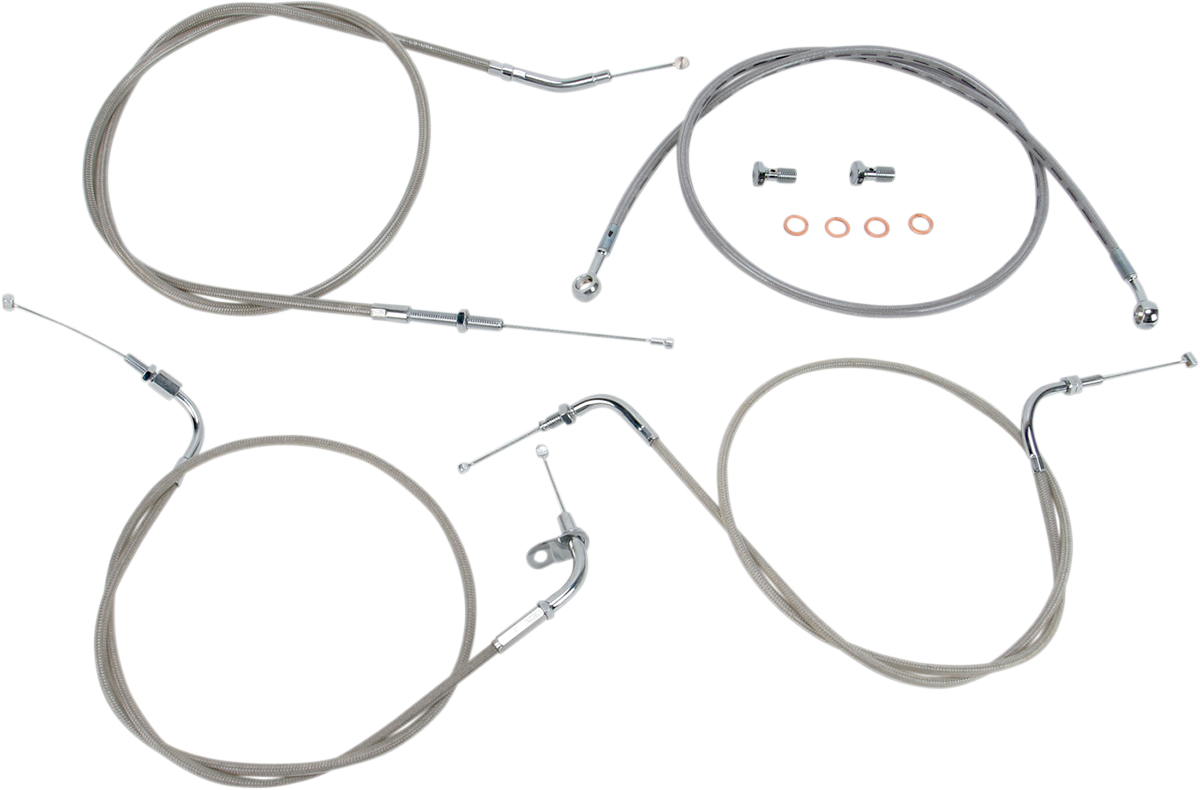 Baron Stainless Handlebar Cable/Line Kit