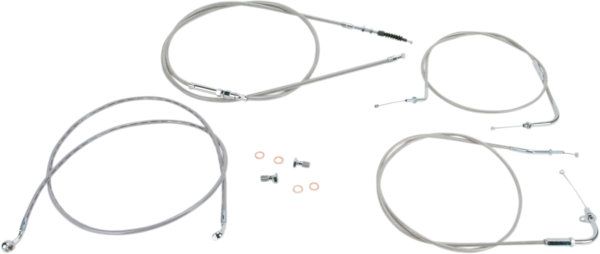 Baron Stainless Handlebar Cable/Line Kit