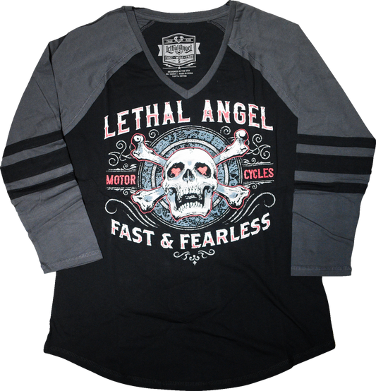 Lethal Threat Women's Fast & Fearless Raglan Sleeve Shirt