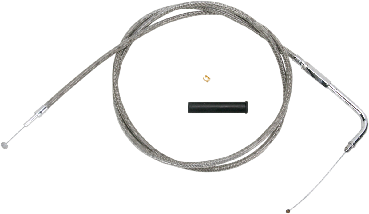 Drag Specialties Stainless Braided Throttle Cable