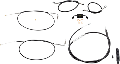 LA Choppers Standard Black Vinyl Handlebar Cable/Brake Line Kit