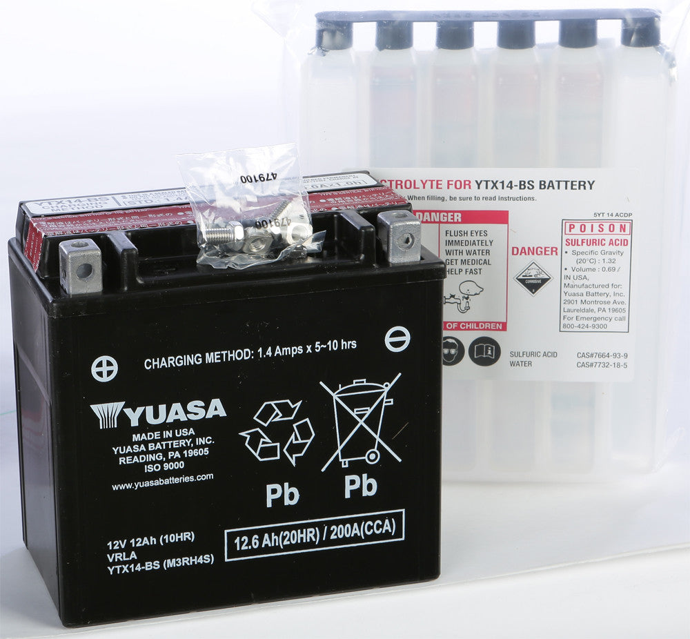 YUASA AGM Maintenance Free Battery