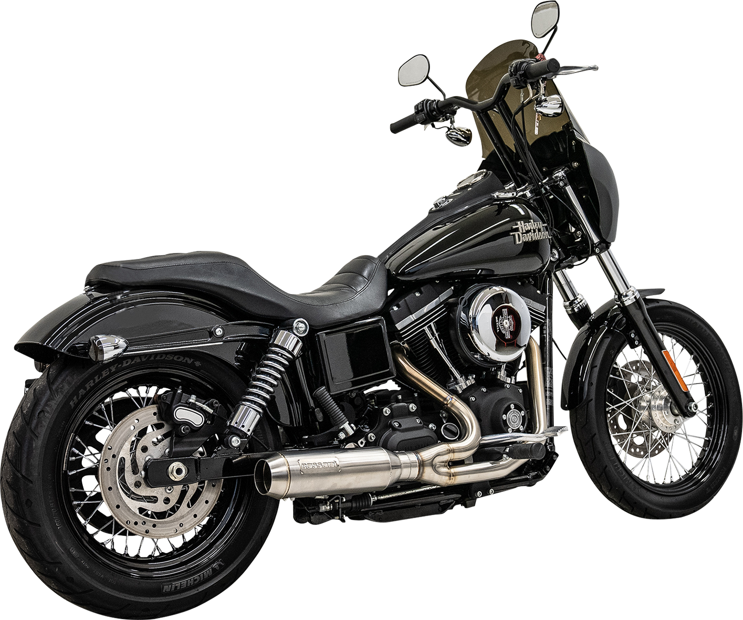 Bassani Xhaust 2-into-1 Ripper Exhaust System with Super Bike Muffler